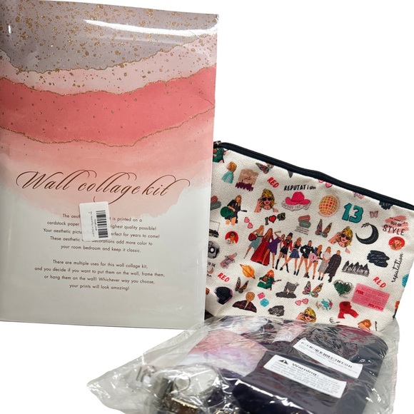 Taylor Swift Bundle Includes Wall Tapestry, Collage Kit & Makeup Bag New Product - Picture 2 of 9